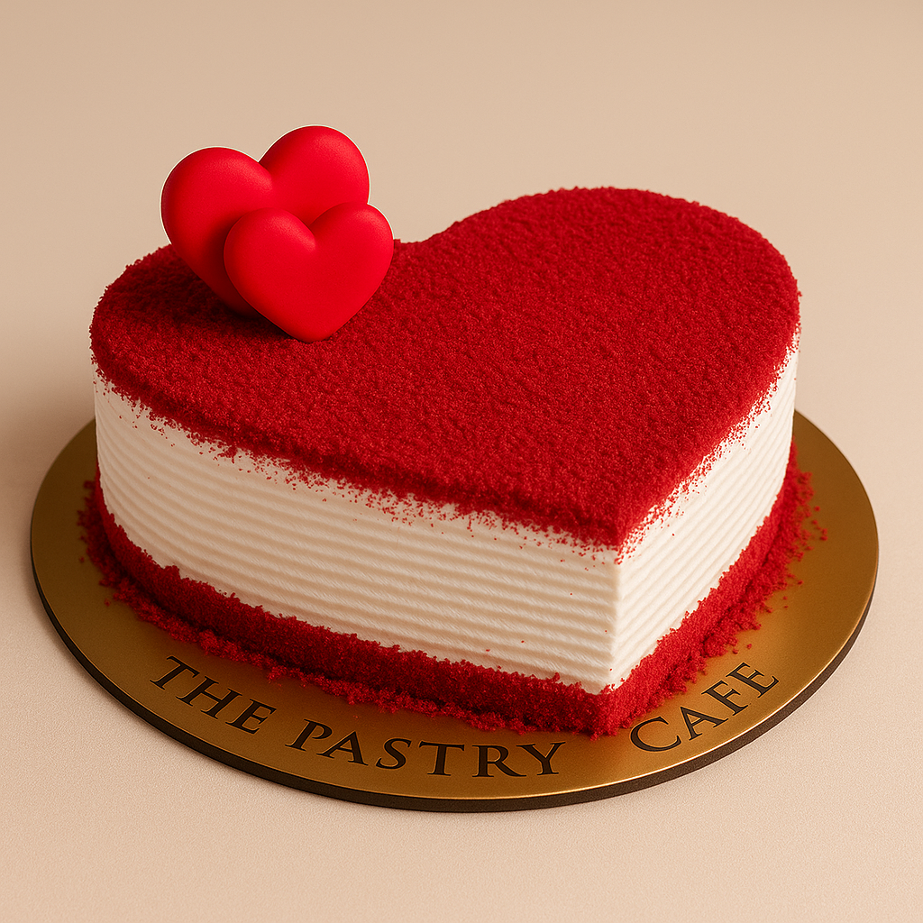 Heart Shaped Red Velvet cake